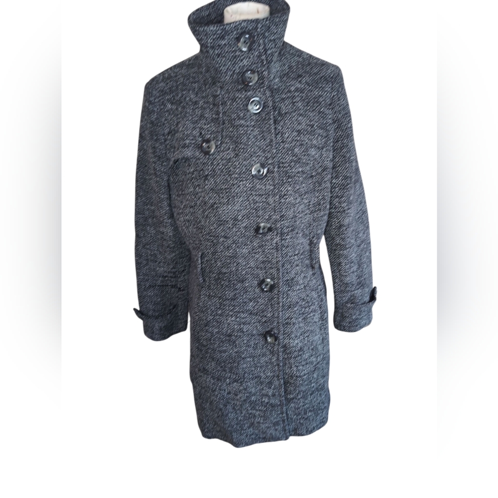 Kenneth Cole Reaction Gray Black  Wool Blend XL Coat